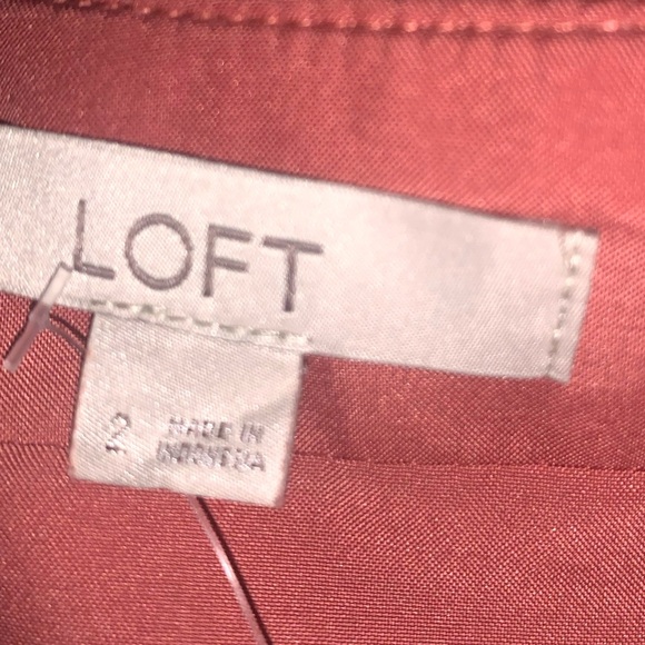 LOFT NWOT Faux Suede Microfiber Wrap Bow Tie Mini Lined Skirt size 2 - Picture 15 of 15